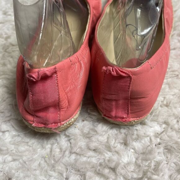 Nine West leather Coral and gold cap round toe slip on flats espadrilles SZ8.5 M - Picture 4 of 9
